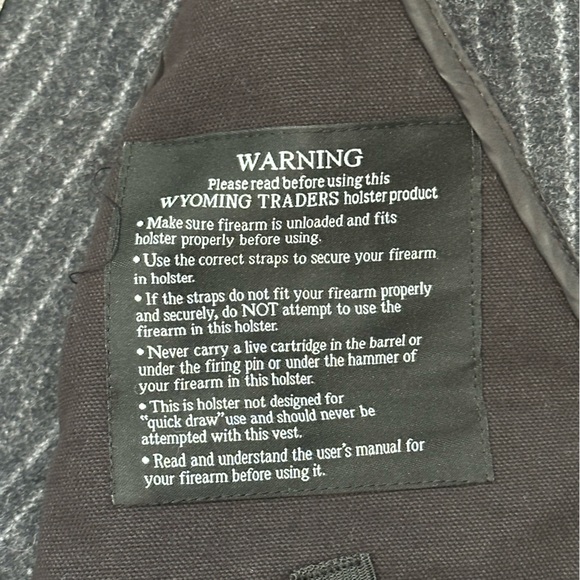 NEW Wyoming Traders Ranger Vest in Pinstripe Gray Size Medium - Picture 8 of 9